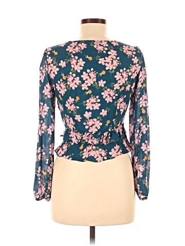 Intermix Long Sleeve Silk Top (view 2)