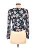 Intermix 100% Silk Teal Long Sleeve Silk Top Size 6 - photo 2