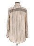 Floreat 100% Rayon Stripes Tan Long Sleeve Blouse Size M - photo 2
