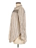 Floreat 100% Rayon Stripes Tan Long Sleeve Blouse Size M - photo 5