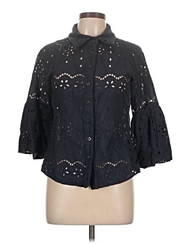Gracia 3/4 Sleeve Button-Down Shirt (view 1)