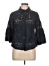 Gracia 100% Cotton Black 3/4 Sleeve Button-Down Shirt Size L - photo 1