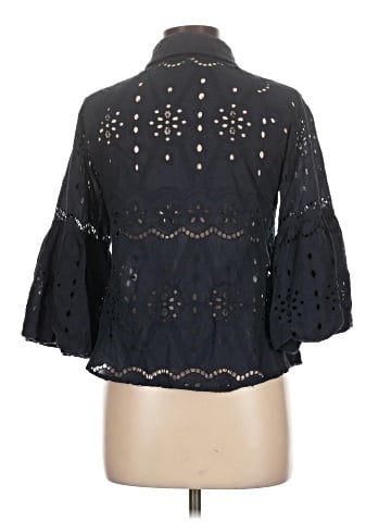 Gracia 3/4 Sleeve Button-Down Shirt (view 2)