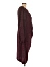 Perceptions Solid Burgundy Casual Dress Size XL - photo 4