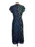 eShakti 100% Polyester Print Blue Casual Dress Size 12 - photo 2