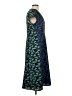 eShakti 100% Polyester Print Blue Casual Dress Size 12 - photo 4