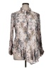 Como Vintage 100% Rayon Paisley Silver Long Sleeve Blouse Size XL - photo 1