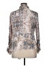 Como Vintage 100% Rayon Paisley Silver Long Sleeve Blouse Size XL - photo 2