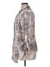 Como Vintage 100% Rayon Paisley Silver Long Sleeve Blouse Size XL - photo 5