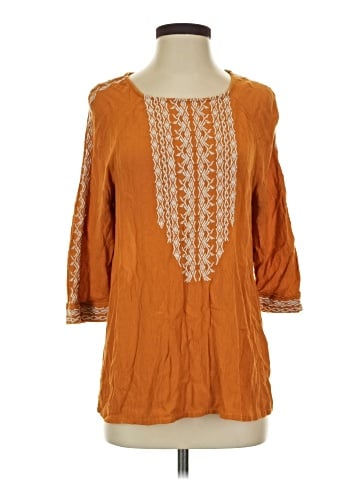 Garnet Hill 3/4 Sleeve Blouse (view 1)