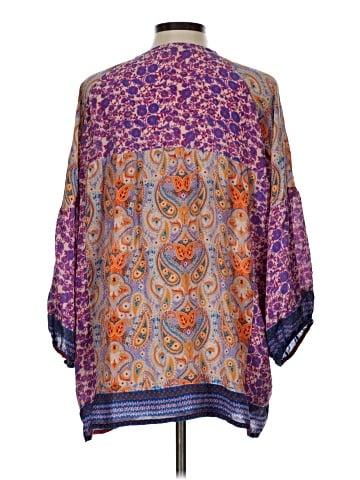 Tolani 3/4 Sleeve Silk Top (view 2)