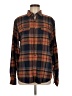 George Plaid Brown Long Sleeve Button-Down Shirt Size M - photo 1