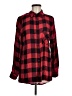 Rebellion 100% Rayon Plaid Red Long Sleeve Button-Down Shirt Size M - photo 1