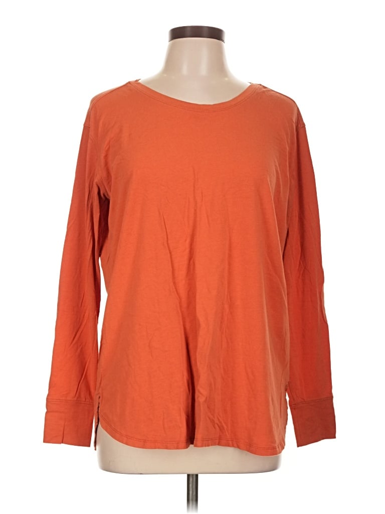 Pre-owned L.l.bean Long Sleeve T-shirt In Orange