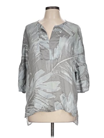 Poetry 3/4 Sleeve Silk Top (view 1)