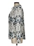 Tribal Jeans 100% Rayon Print Silver Long Sleeve Blouse Size L - photo 5