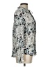 Tribal Jeans 100% Rayon Print Silver Long Sleeve Blouse Size L - photo 4