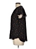 H&M 100% Polyester Animal Print Black Short Sleeve Blouse Size 12 - photo 5