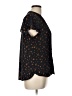 H&M 100% Polyester Animal Print Black Short Sleeve Blouse Size 12 - photo 4