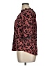 Bobeau 100% Rayon Print Pink Burgundy Short Sleeve Blouse Size XL - photo 5