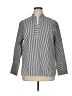Harshman 100% Cotton Stripes Black 3/4 Sleeve Button-Down Shirt Size XL - photo 1