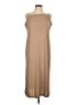 H&M 100% Polyester Solid Tan Casual Dress Size L - photo 1