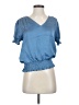 1.State 100% Polyester Blue Short Sleeve Top Size S - photo 1