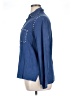 Cato 100% Rayon Blue Long Sleeve Button-Down Shirt Size XL - photo 5