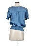 1.State 100% Polyester Blue Short Sleeve Top Size S - photo 2