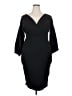 Boohoo Solid Black Cocktail Dress Size 18 - photo 1