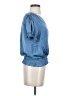 1.State 100% Polyester Blue Short Sleeve Top Size S - photo 4
