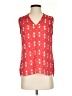 Banana Republic 100% Polyester Red Sleeveless Blouse Size 2 - photo 1