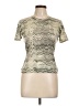 Neiman Marcus 100% Cashmere Chevron-herringbone Green Active T-Shirt Size L - photo 1