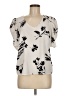 Cynthia Steffe Ivory Short Sleeve Blouse Size M - photo 1