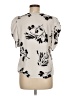 Cynthia Steffe Ivory Short Sleeve Blouse Size M - photo 2