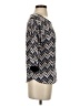 Ella Moss 100% Rayon Chevron-herringbone Blue 3/4 Sleeve Top Size XS - photo 4