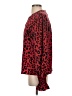 DKNY 100% Polyester Animal Print Red Long Sleeve Blouse Size S - photo 5