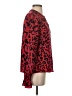 DKNY 100% Polyester Animal Print Red Long Sleeve Blouse Size S - photo 4