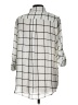 Apt. 9 100% Polyester Checkered-gingham Gray 3/4 Sleeve Blouse Size L - photo 2