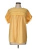 Unbranded 100% Polyester Yellow Short Sleeve Blouse Size L - photo 1