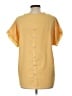 Unbranded 100% Polyester Yellow Short Sleeve Blouse Size L - photo 2