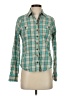 Aventura 100% Cotton Plaid Teal Long Sleeve Button-Down Shirt Size XS - photo 1