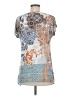 Zenergy by Chico's 100% Polyester Silver Short Sleeve Blouse Size Med (1) - photo 2