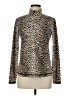 J. McLaughlin Animal Print Brown Gold Long Sleeve Blouse Size M - photo 1