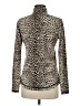J. McLaughlin Animal Print Brown Gold Long Sleeve Blouse Size M - photo 2