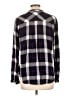 NSR 100% Rayon Plaid Blue Long Sleeve Henley Size L - photo 2