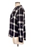 NSR 100% Rayon Plaid Blue Long Sleeve Henley Size L - photo 5