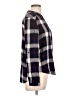 NSR 100% Rayon Plaid Blue Long Sleeve Henley Size L - photo 4