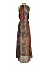 Ella Moss 100% Silk Print Brown Casual Dress Size XS - photo 2