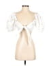 Charlie Holiday. White Short Sleeve Blouse Size 6 - photo 1